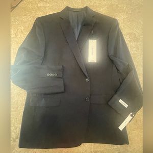 Calvin Klein Stretch Suit Jacket Navy Pinstriped 48R